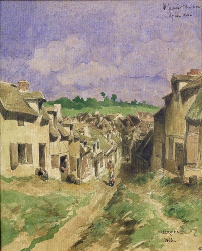 A Street in Saint-Germain, Seine-et-Oise, 1866 by Louis Adolphe Hervier